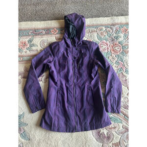 Marmot Membrain Plaid Zip Hooded Lined Pocket Purple Outdoor Jacket Women Sz Xs